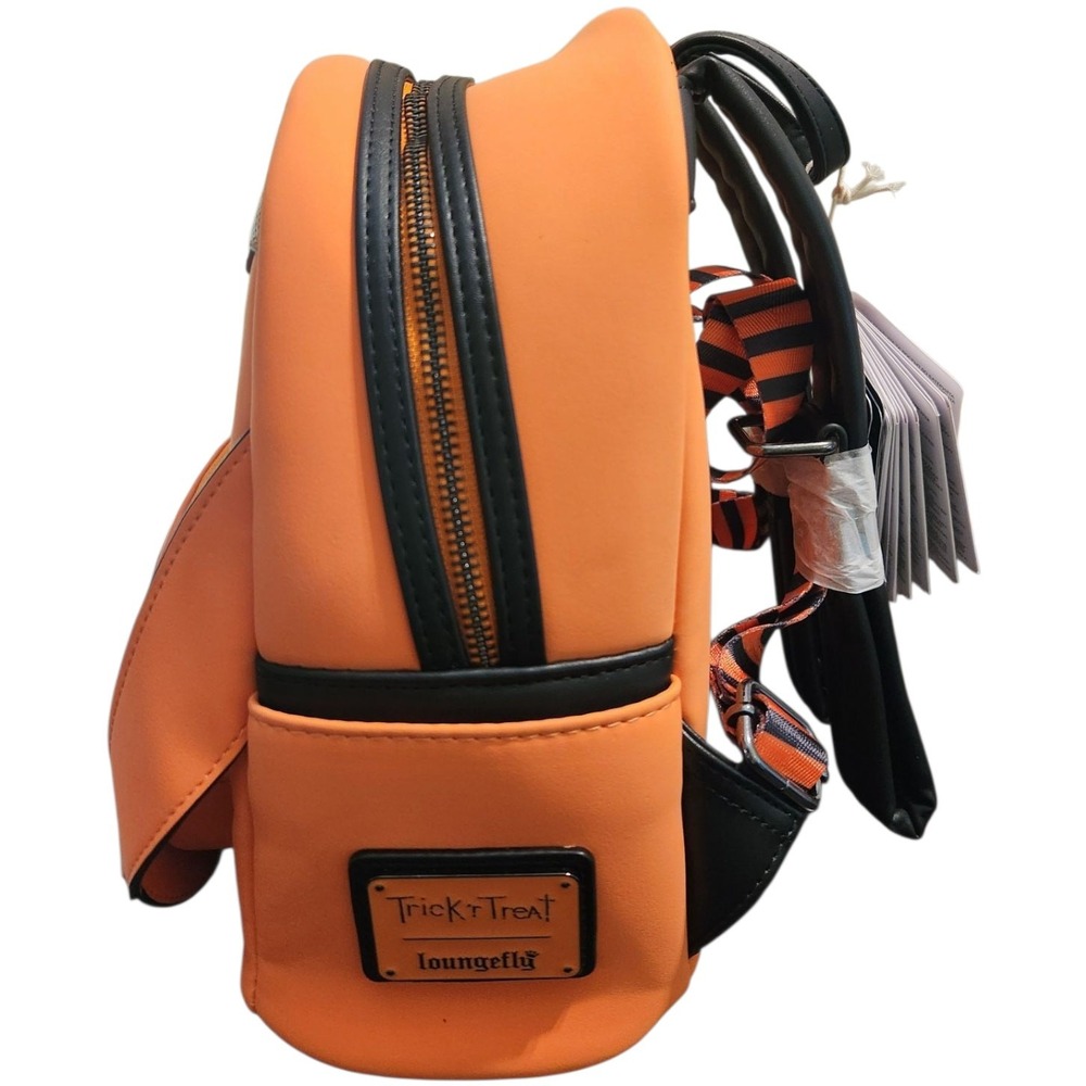 Loungefly Trick r Treat Sam Light Up Mini Backpack Orange Horror Movie Bag NEW - Picture 4 of 8